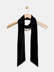 Mint Velvet Black Velvet Skinny Scarf - Image 1 of 3