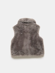 Mint Velvet Grey Faux Fur Gilet - Image 7 of 7