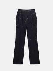 Mint Velvet Black Lace Sequin Trousers - Image 6 of 6
