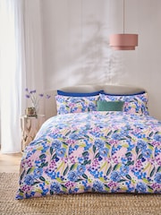 Bright Pink Floral Duvet Cover and Pillowcase Set - Image 2 of 4
