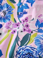 Bright Pink Floral Duvet Cover and Pillowcase Set - Image 4 of 4