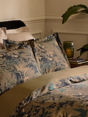 Green Time Travel Floral 200TC Sateen Duvet Cover and Pillowcase Set - Image 3 of 10