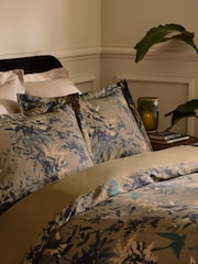 Green Time Travel Floral 200TC Sateen Duvet Cover and Pillowcase Set - Image 4 of 10