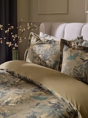 Green Time Travel Floral 200TC Sateen Duvet Cover and Pillowcase Set - Image 5 of 10