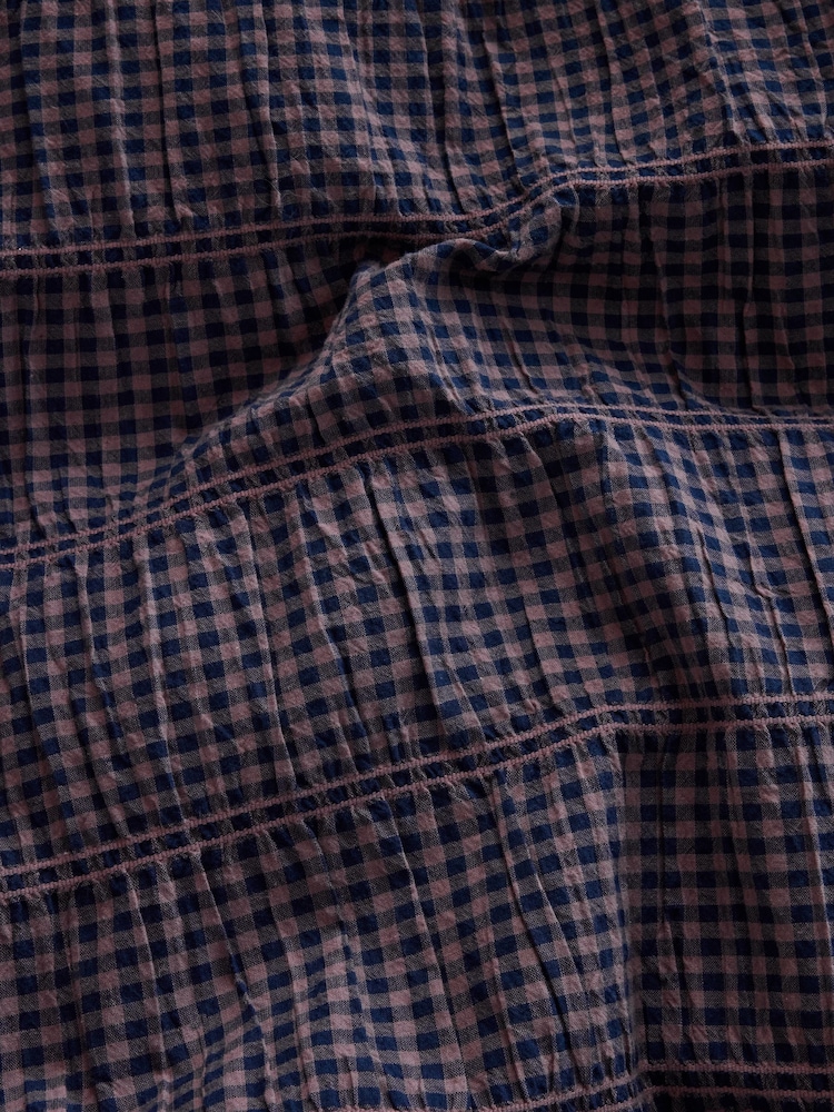 Gingham Ruched with Ties Duvet Cover and Pillowcase Set - Imagen 6 de 6 Gingham Ruched with Ties Duvet Cover and Pillowcase Set - Imagen 6 de 6