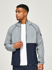 Zavetti Canada Blue Vellatori Woven Zip Up Hoodie - Image 1 of 7