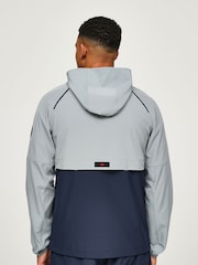 Zavetti Canada Blue Vellatori Woven Zip Up Hoodie - Image 2 of 7