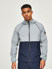 Zavetti Canada Blue Vellatori Woven Zip Up Hoodie - Image 5 of 7