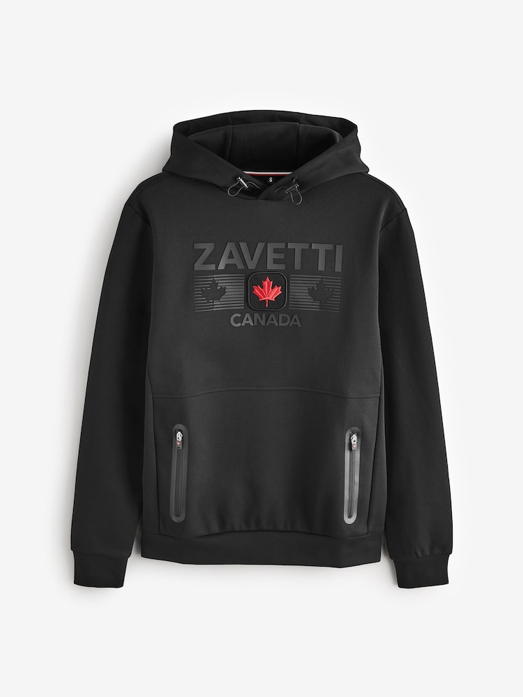 Zavetti Canada Cirico Over The Head Black Hoodie - Image 6 of 6