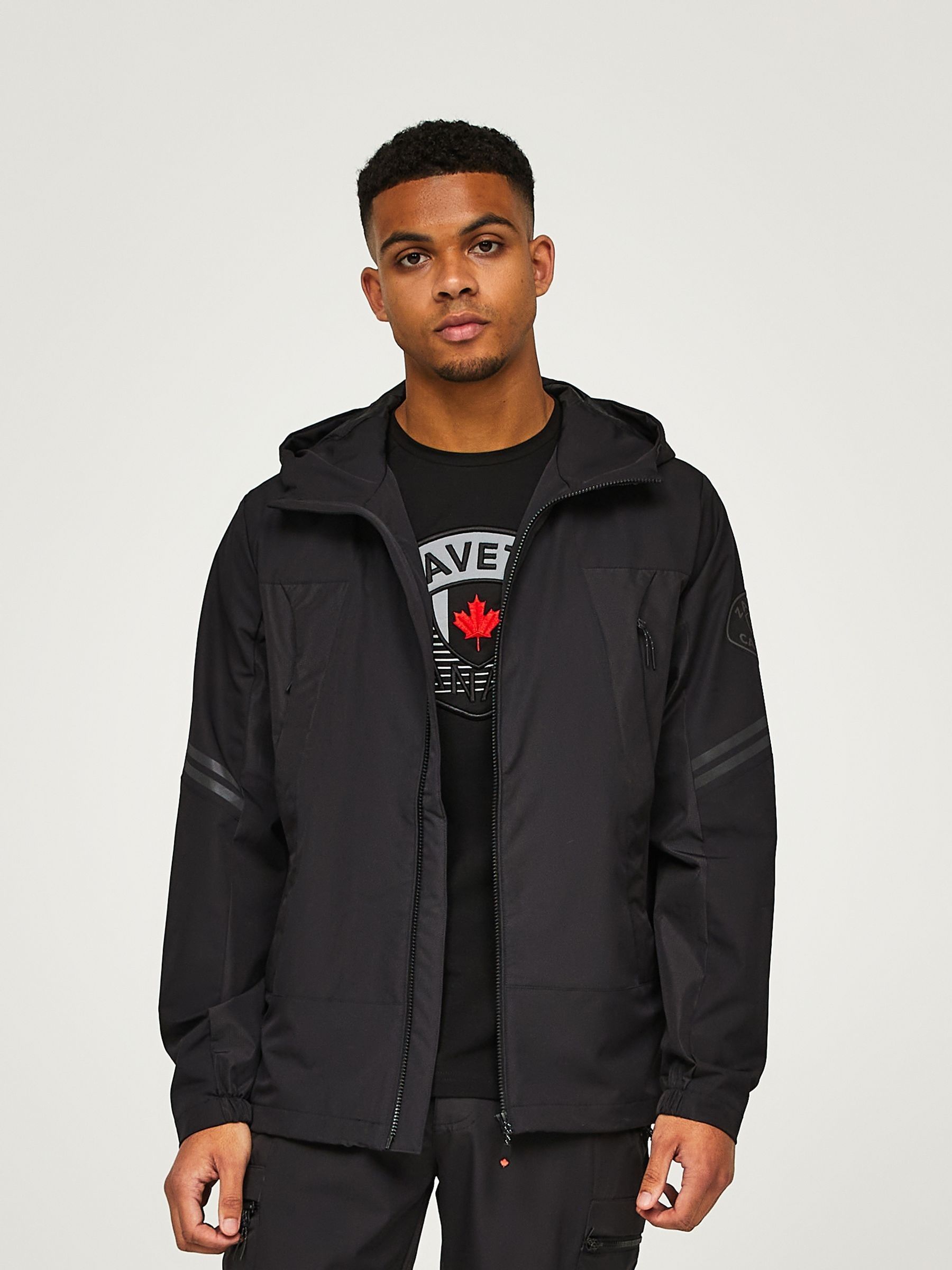 Zavetti Canada Tavox Windbreaker Black Jacket | Laura Ashley