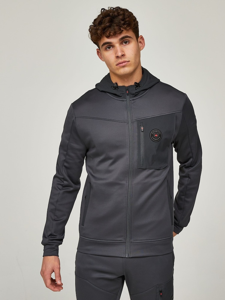 Zavetti Canada Grey Saletto Zip Through Hoodie - Image 1 of 6 Zavetti Canada Grey Saletto Zip Through Hoodie - Image 1 of 6