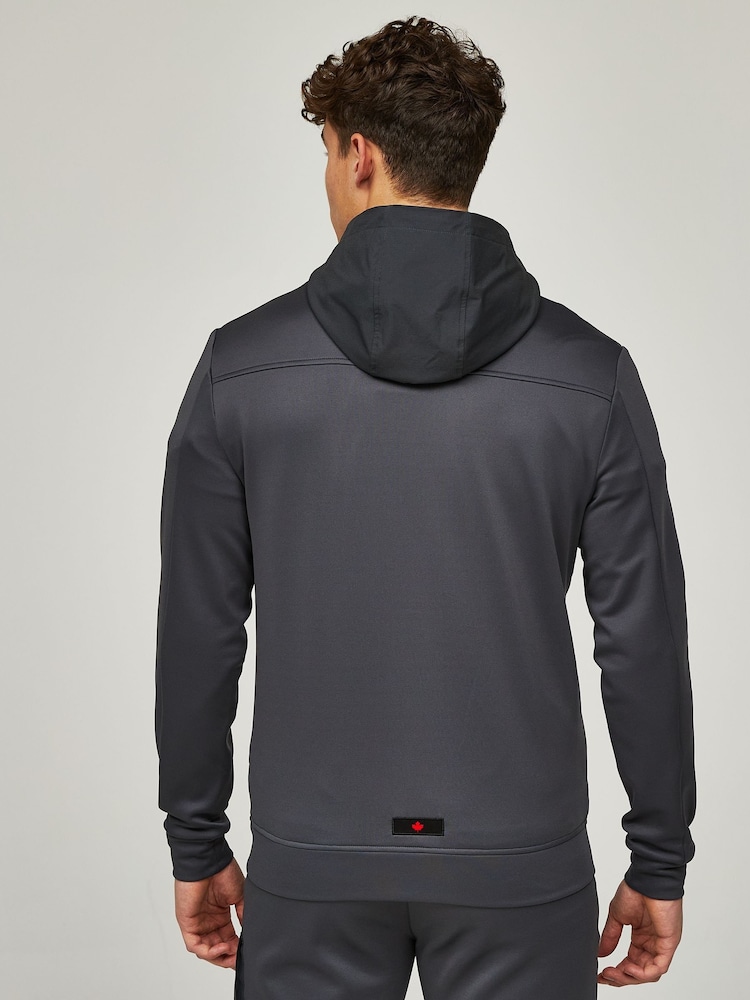 Zavetti Canada Grey Saletto Zip Through Hoodie - Image 2 of 6