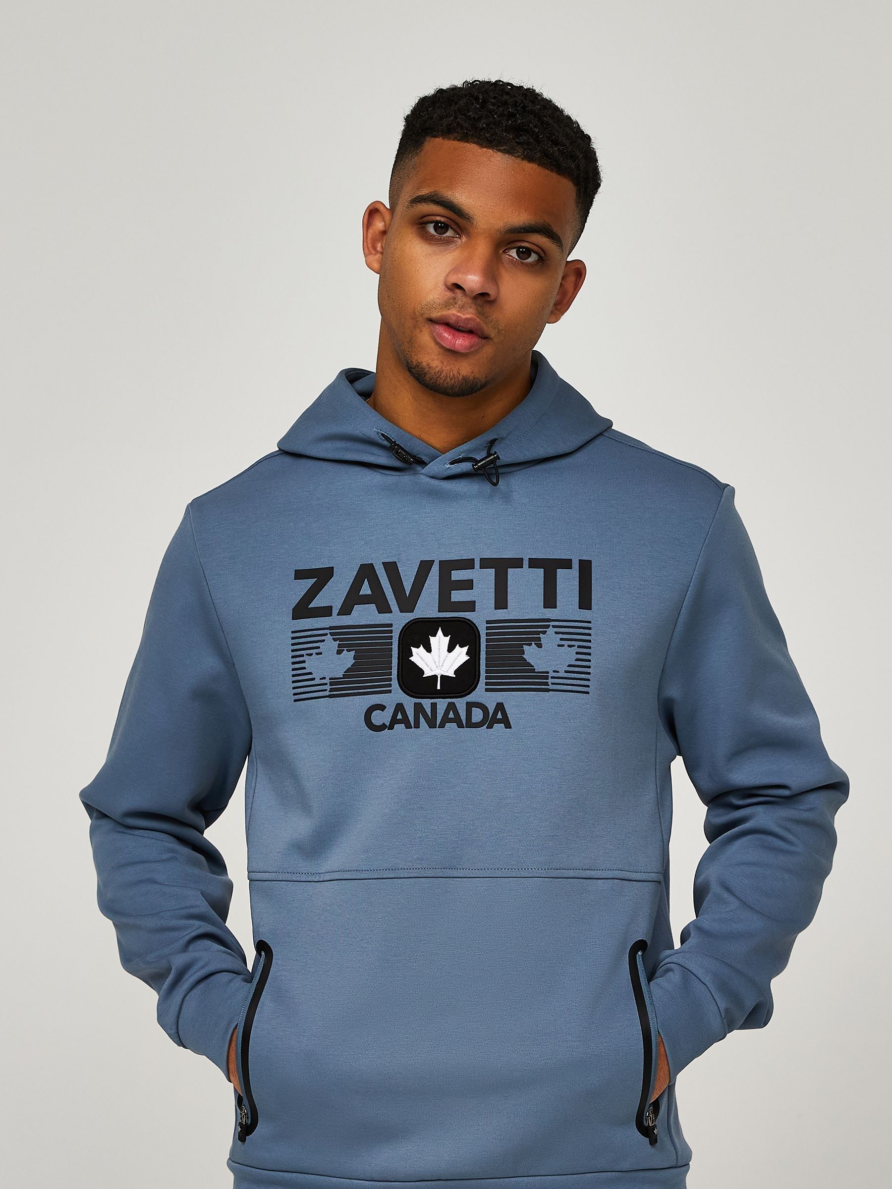 Buy Zavetti Canada Cirico Over The Head Black Hoodie from the Next
