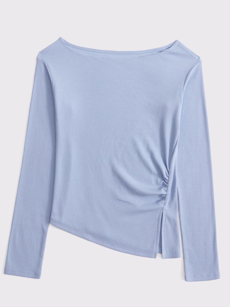 Abercrombie & Fitch Tie Side Bow Detail Long Sleeve Top - Image 1 of 1