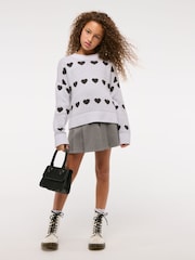 Abercrombie & Fitch Grey Heart Knitted Jumper - Image 2 of 4