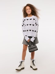Abercrombie & Fitch Grey Heart Knitted Jumper - Image 3 of 4