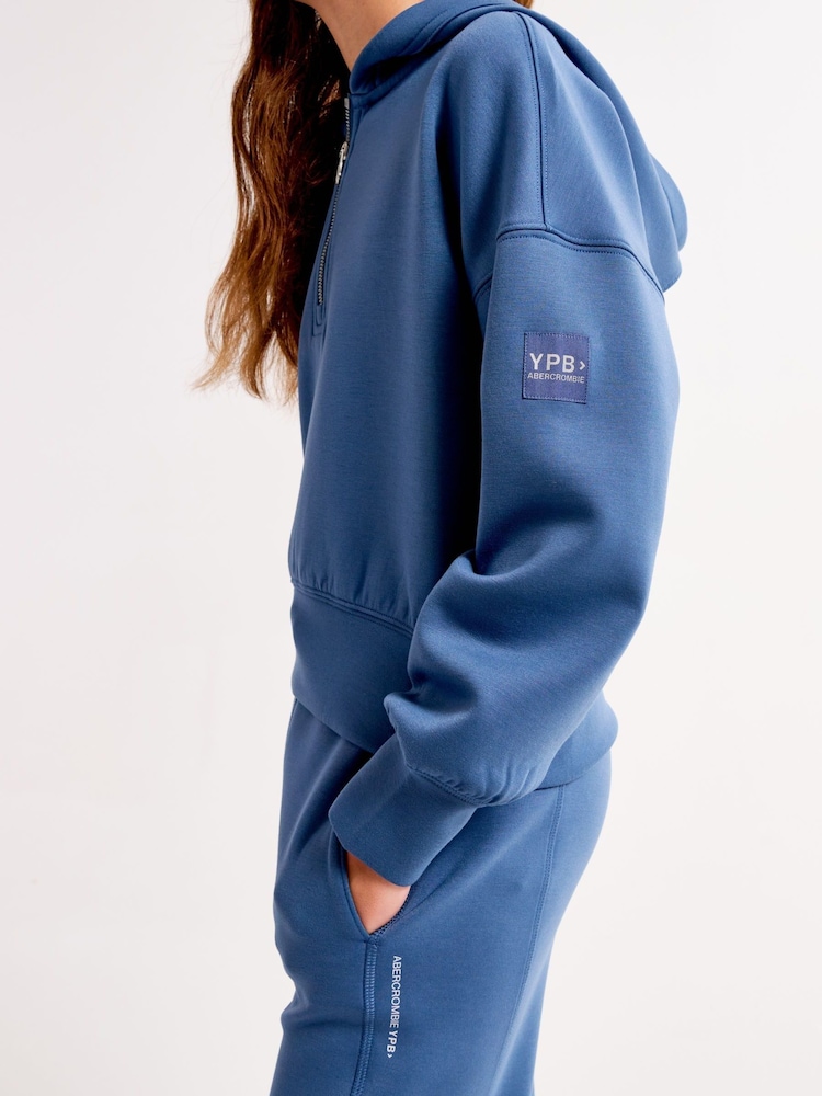 Abercrombie & Fitch Blue Quauter Zip Jumper - Image 2 of 6 Abercrombie & Fitch Blue Quauter Zip Jumper - Image 2 of 6