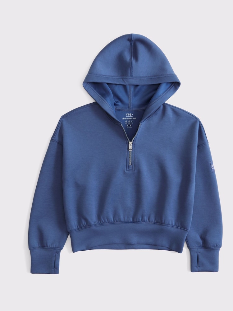 Abercrombie & Fitch Blue Quauter Zip Jumper - Image 6 of 6