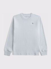 Abercrombie & Fitch Boxy Waffle Texture Long Sleeve Jumper - Image 1 of 1