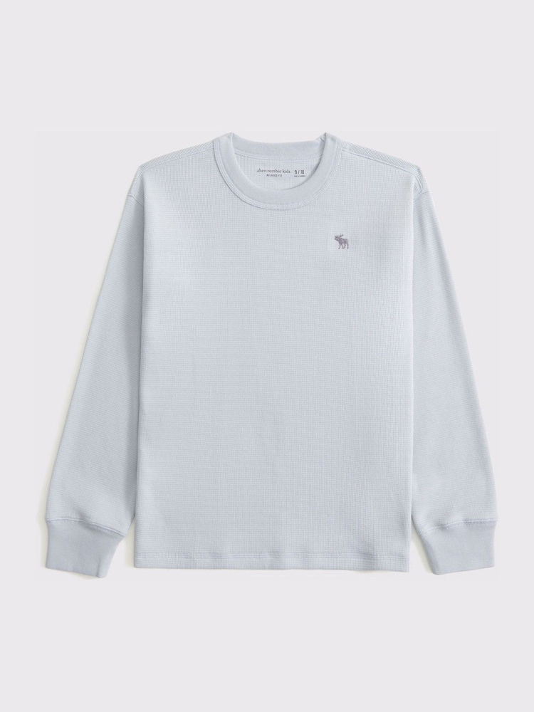 Abercrombie & Fitch Boxy Waffle Texture Long Sleeve Jumper - Image 1 of 1