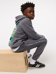 Abercrombie & Fitch Grey Logo Cuffed Joggers - Image 4 of 6