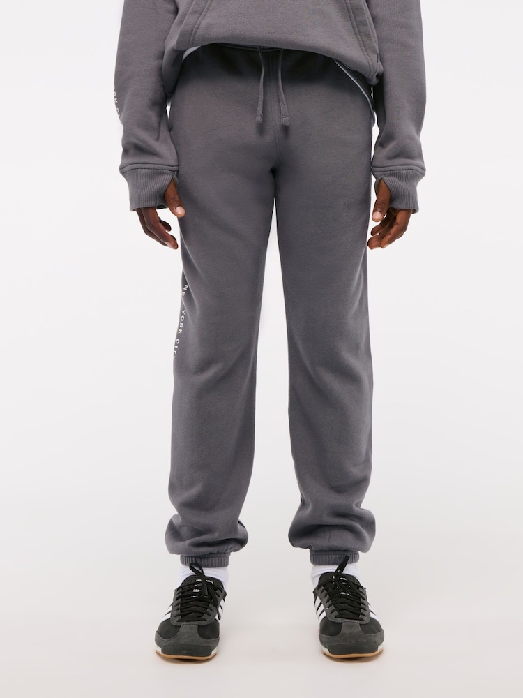 Abercrombie & Fitch Grey Logo Cuffed Joggers - Image 5 of 6