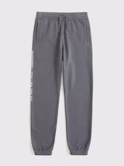Abercrombie & Fitch Grey Logo Cuffed Joggers - Image 6 of 6
