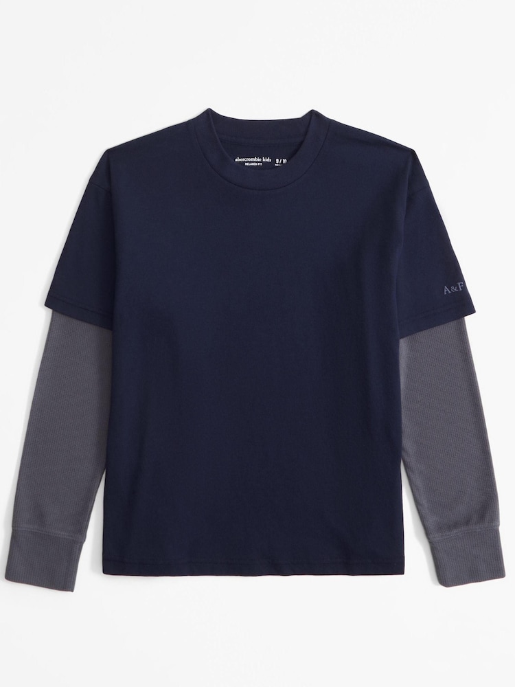 Abercrombie & Fitch Double Layer Long Sleeve T-Shirt - Image 1 of 2