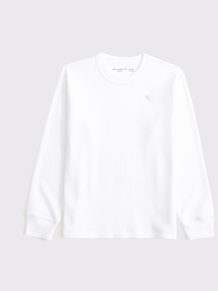Abercrombie & Fitch Boxy Waffle Texture Long Sleeve Jumper - Image 2 of 2