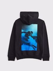 Abercrombie & Fitch Grey Back Graphic Logo Hoodie - Image 2 of 2