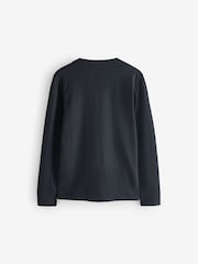 Abercrombie & Fitch Blue Essential Icon Logo Long Sleeves T-Shirt 3 Pack - Image 5 of 6