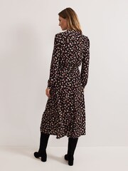 Phase Eight Black Petite Aoife Printed Jersey Dress - Image 2 of 8