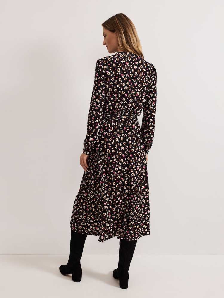 Phase Eight Black Petite Aoife Printed Jersey Dress - Image 2 of 8 Phase Eight Black Petite Aoife Printed Jersey Dress - Image 2 of 8