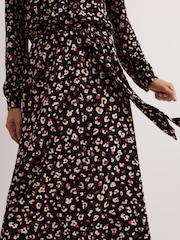 Phase Eight Black Petite Aoife Printed Jersey Dress - Image 5 of 8