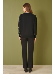 Yumi Black Relaxed Fit Foil Star Print Jumper - Image 3 of 4
