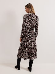 Phase Eight Black Aoife Printed Jersey Dress - Image 2 of 8