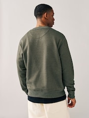 Grün meliert - Rich Jersey Crew Sweatshirt - Image 3 of 9