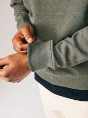 Grün meliert - Rich Jersey Crew Sweatshirt - Image 6 of 9