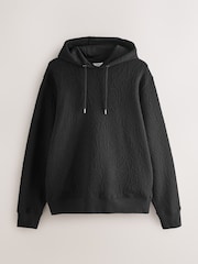 Schwarz - Floral Texture Hoodie - Image 1 of 3