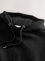 Schwarz - Floral Texture Hoodie - Image 2 of 3