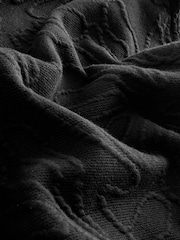 Schwarz - Floral Texture Hoodie - Image 3 of 3
