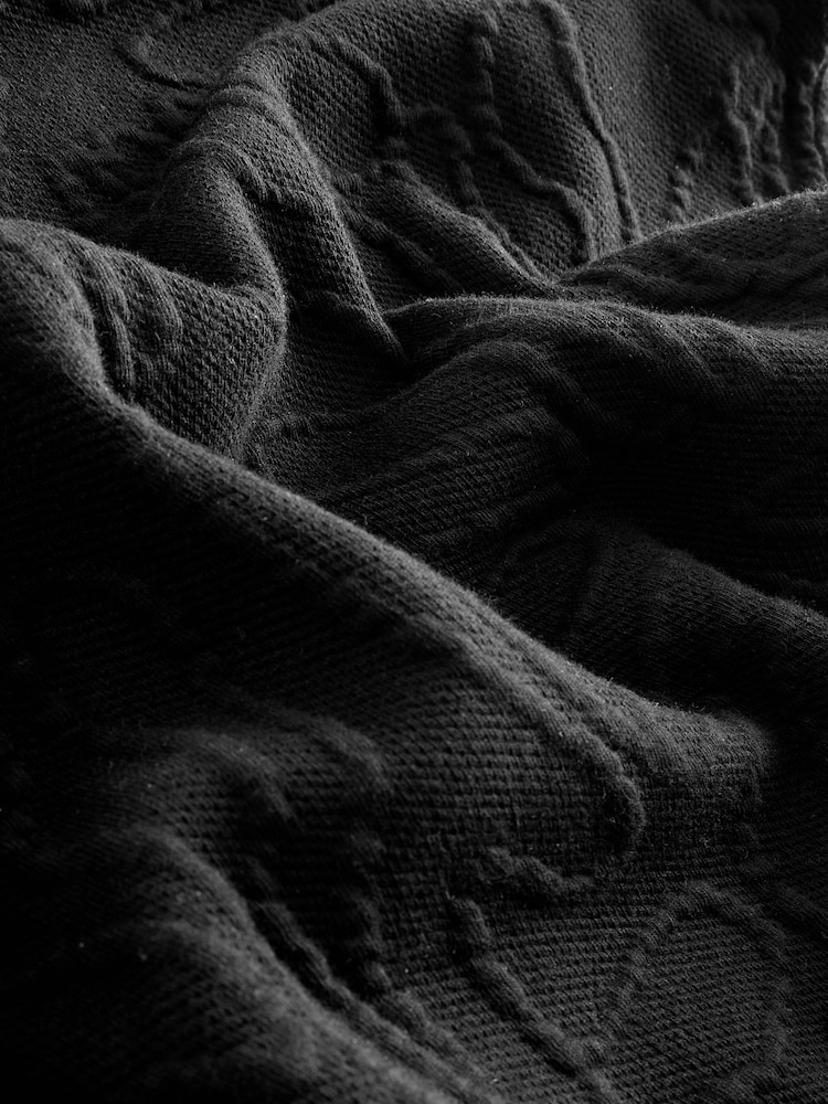 Schwarz - Floral Texture Hoodie - Image 3 of 3