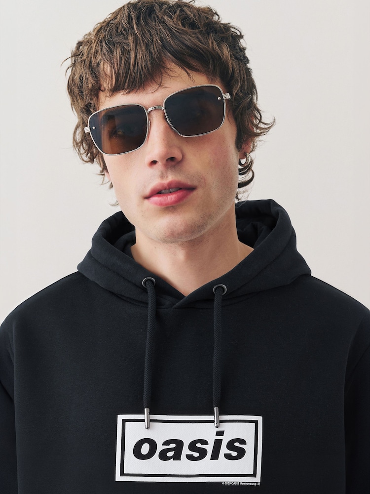 Black Oasis Graphic Print License Hoodie - Image 4 of 4