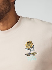 Stone Cotton Rich Crew Graphic Sweatshirt - Image 4 of 5