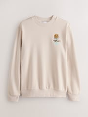Stone Cotton Rich Crew Graphic Sweatshirt - Image 5 of 5