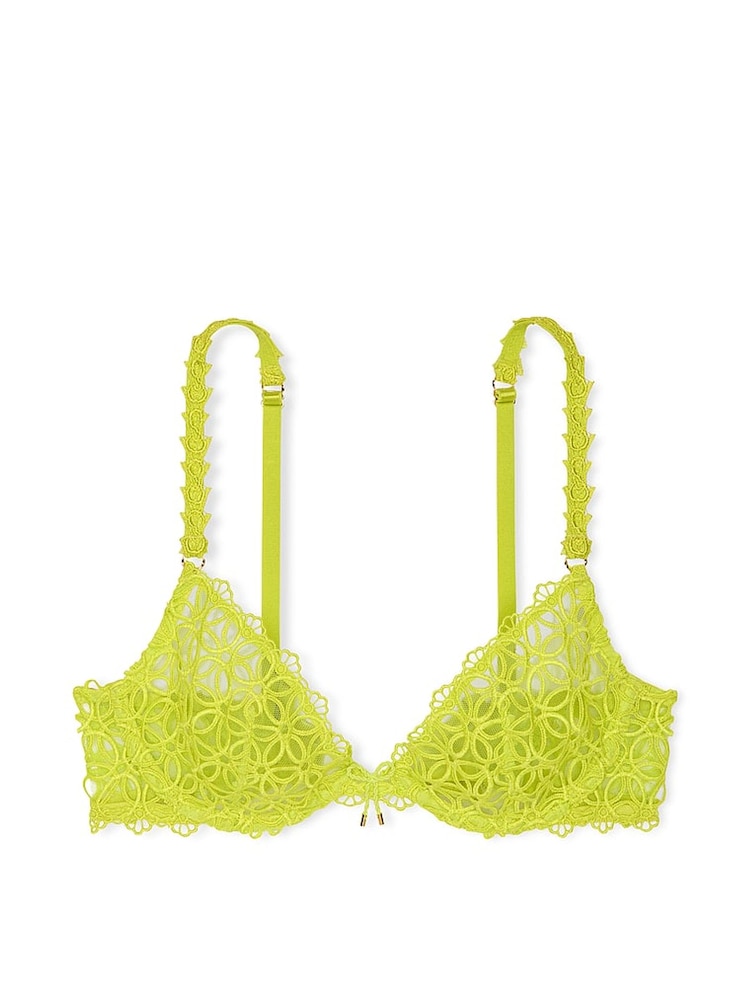 Victoria's Secret Limelight Green Unlined Demi Geo Daisy Lace Bra - Image 3 of 3 Victoria's Secret Limelight Green Unlined Demi Geo Daisy Lace Bra - Image 3 of 3