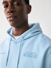 Blue Graphic Print Hoodie - Image 3 of 8