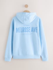 Blue Graphic Print Hoodie - Image 5 of 8