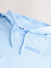 Blue Graphic Print Hoodie - Image 6 of 8