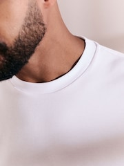 White Regular Fit Smart Soft Touch Heavyweight T-Shirt - Image 5 of 7
